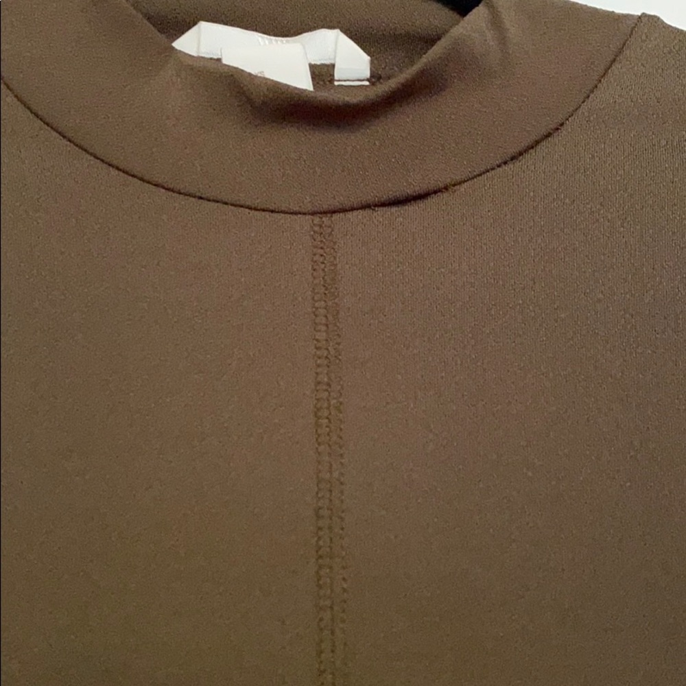 ARMY GREEN LONG BODYCON DRESS MINOR DAMAGE - Picture 2 of 7